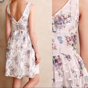 Anthropologie white Maeve floral dress